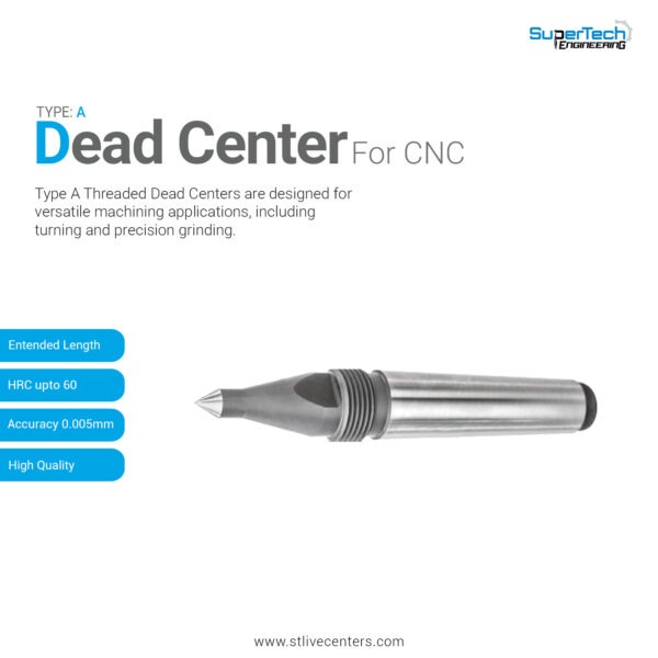 SUPERTECH  Solid Center / Dead Center CNC Type A